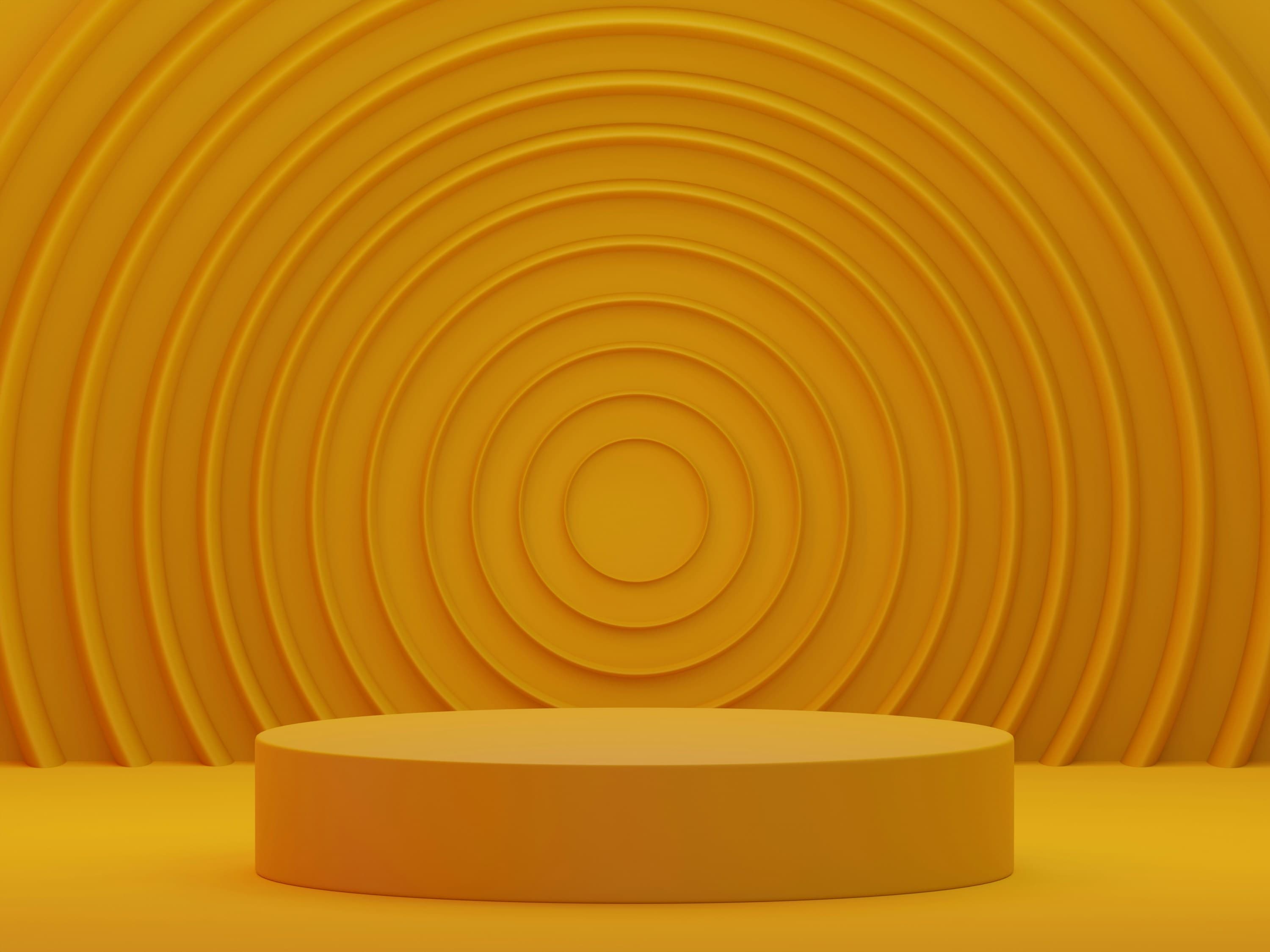 Yellow disk on a yellow background.